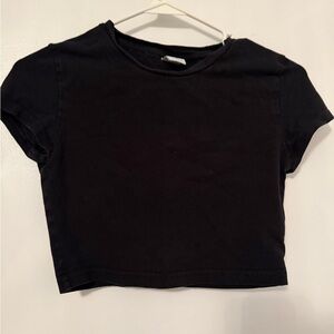 Aritzia Black Crop Top